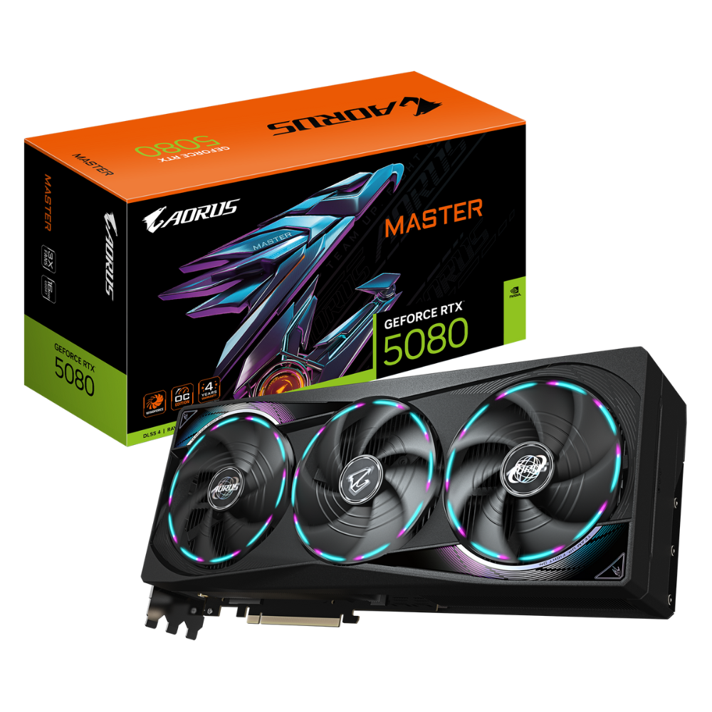 Gigabyte AORUS GeForce RTX 5080 MASTER GV-N5080AORUS M-16GD 16G 256bit GDDR7 Gaming (Oyuncu) Ekran Kartı