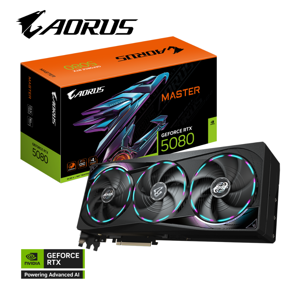 Gigabyte AORUS GeForce RTX 5080 MASTER GV-N5080AORUS M-16GD 16G 256bit GDDR7 Gaming (Oyuncu) Ekran Kartı
