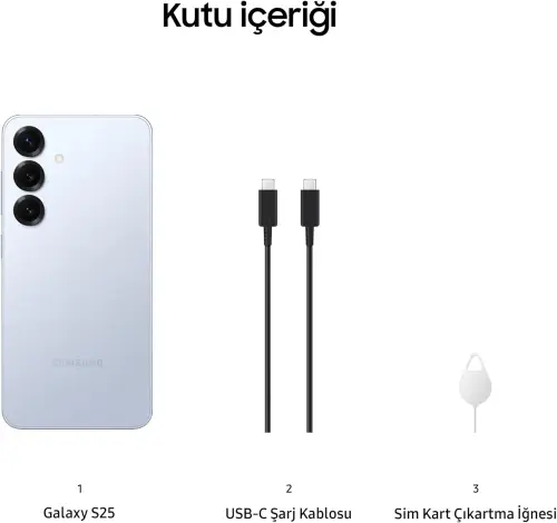 Samsung Galaxy S25 256GB 12GB RAM Buz Mavisi Cep Telefonu – Samsung Türkiye Garantili