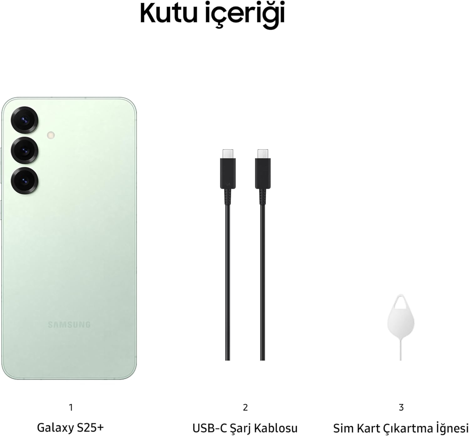 Samsung Galaxy S25 Plus 128GB 12GB RAM Mint Yeşili Cep Telefonu – Samsung Türkiye Garantili