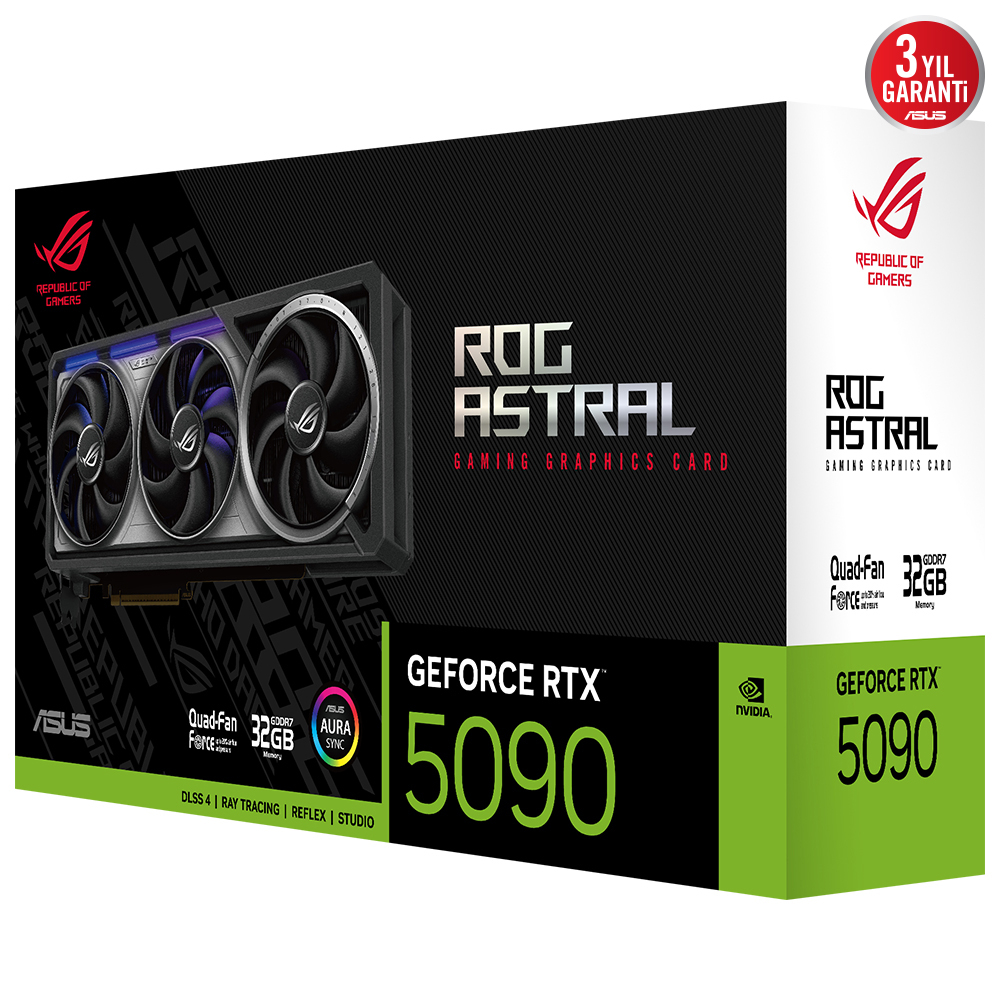 ASUS ROG Astral GeForce RTX 5090 32GB ROG-ASTRAL-RTX5090-32G-GAMING GDDR7 512Bit Gaming (Oyuncu) Ekran Kartı
