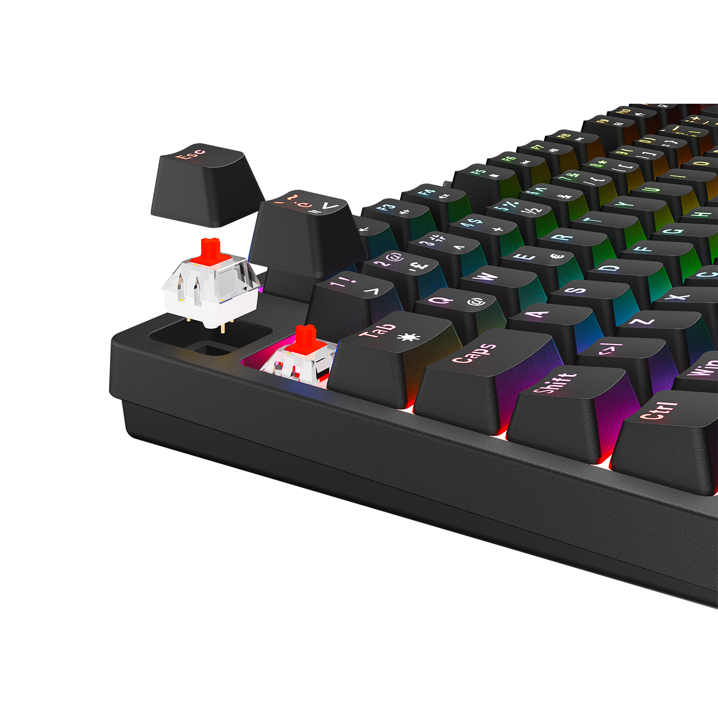 Rampage ENIGMA 75 Siyah Türkçe Q Red Switch Kompakt Mekanik Gaming (Oyuncu) Klavye