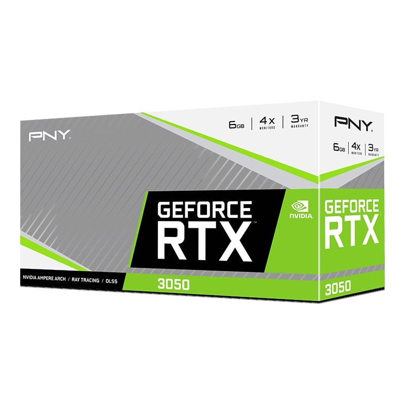 PNY GeForce RTX 3050 Verto Dual Fan VCG30506DFXPB1 6GB GDDR6 96Bit DX12 Gaming (Oyuncu) Ekran Kartı