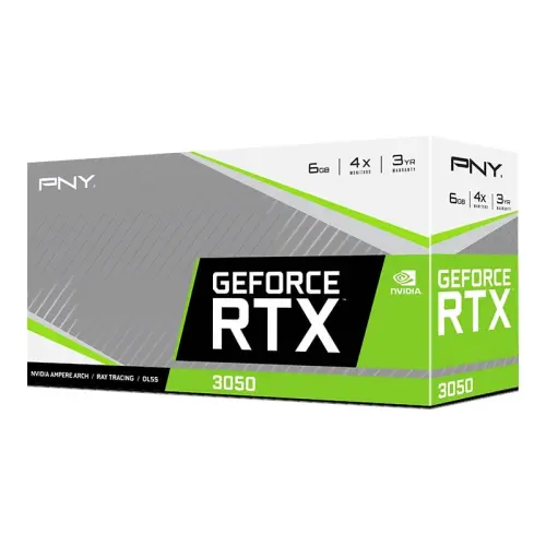 PNY GeForce RTX 3050 Verto Dual Fan VCG30506DFXPB1 6GB GDDR6 96Bit DX12 Gaming (Oyuncu) Ekran Kartı