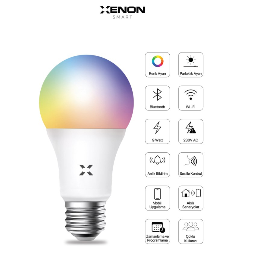 Xenon Smart Wi-Fi LED Akıllı RGB Ampul X7021