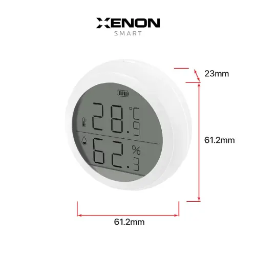 Xenon Smart X7608 Zigbee Sıcaklık ve Nem Ölçer Termometre
