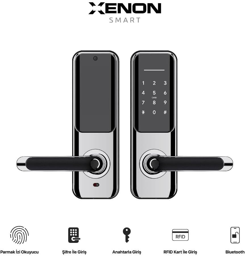 Xenon Smart X8051 Parmak İzi Dokunmatik Şifre Girişli Akıllı Kapı Kilidi