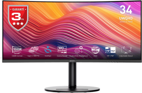 MSI Modern MD342CQP 34″ 120Hz 1ms UWQHD VA Curved Gaming (Oyuncu) Monitör