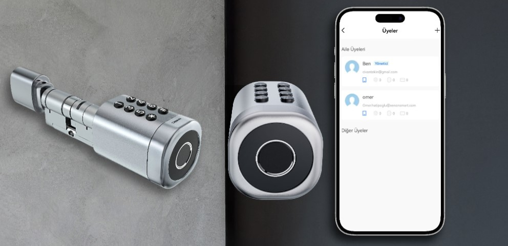 Xenon Smart X8052 Parmak İzi Şifre Girişli Akıllı Kapı Kilidi