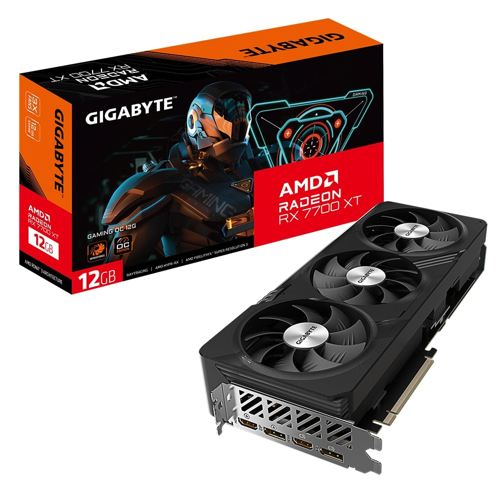 Gigabyte Radeon RX7700XT OC GV-R77XTGAMING OC-12GD 12GB GDDR6 192Bit Gaming (Oyuncu) Ekran Kartı
