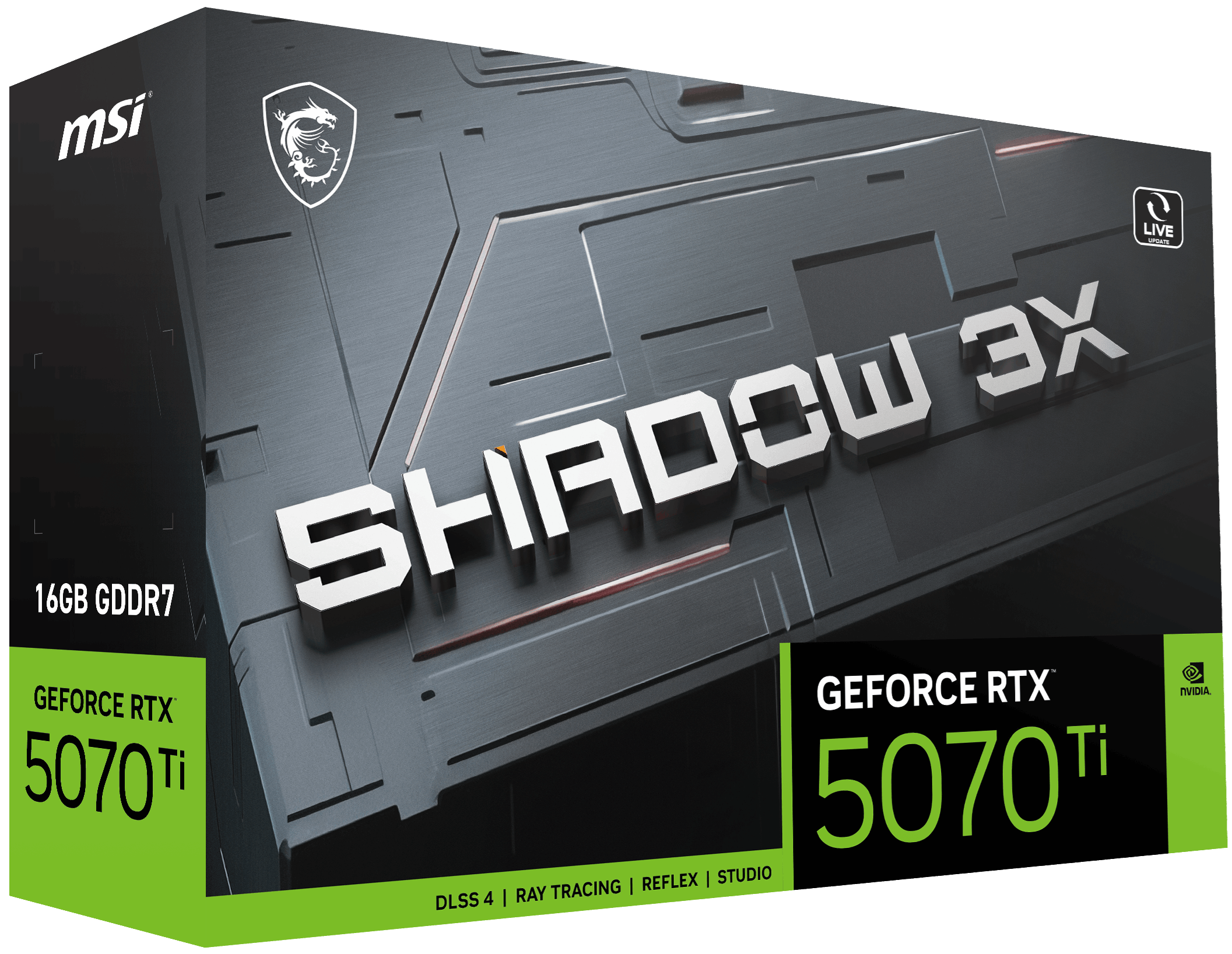 MSI GeForce RTX 5070 TI 16G SHADOW 3X GDRR7 256Bit DX12 Gaming (Oyuncu) Ekran Kartı