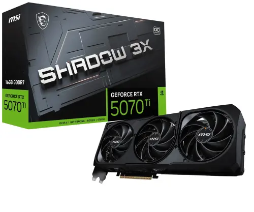 MSI GeForce RTX 5070 TI 16G SHADOW 3X OC GDRR7 256Bit DX12 Gaming (Oyuncu) Ekran Kartı
