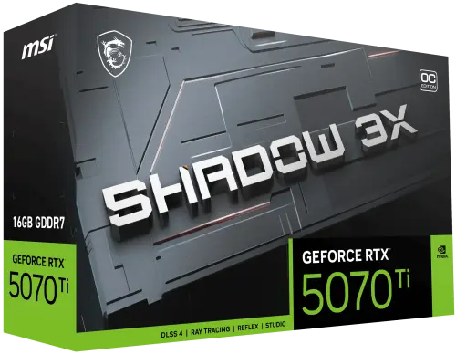 MSI GeForce RTX 5070 TI 16G SHADOW 3X OC GDRR7 256Bit DX12 Gaming (Oyuncu) Ekran Kartı