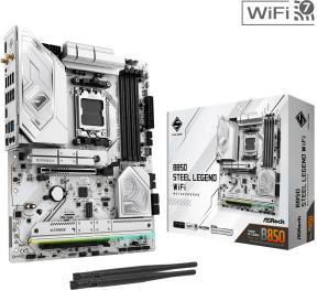 Asrock B850 Steel Legend WiFi AM5 DDR5 8000MHz+(OC) ATX Gaming (Oyuncu) Anakart