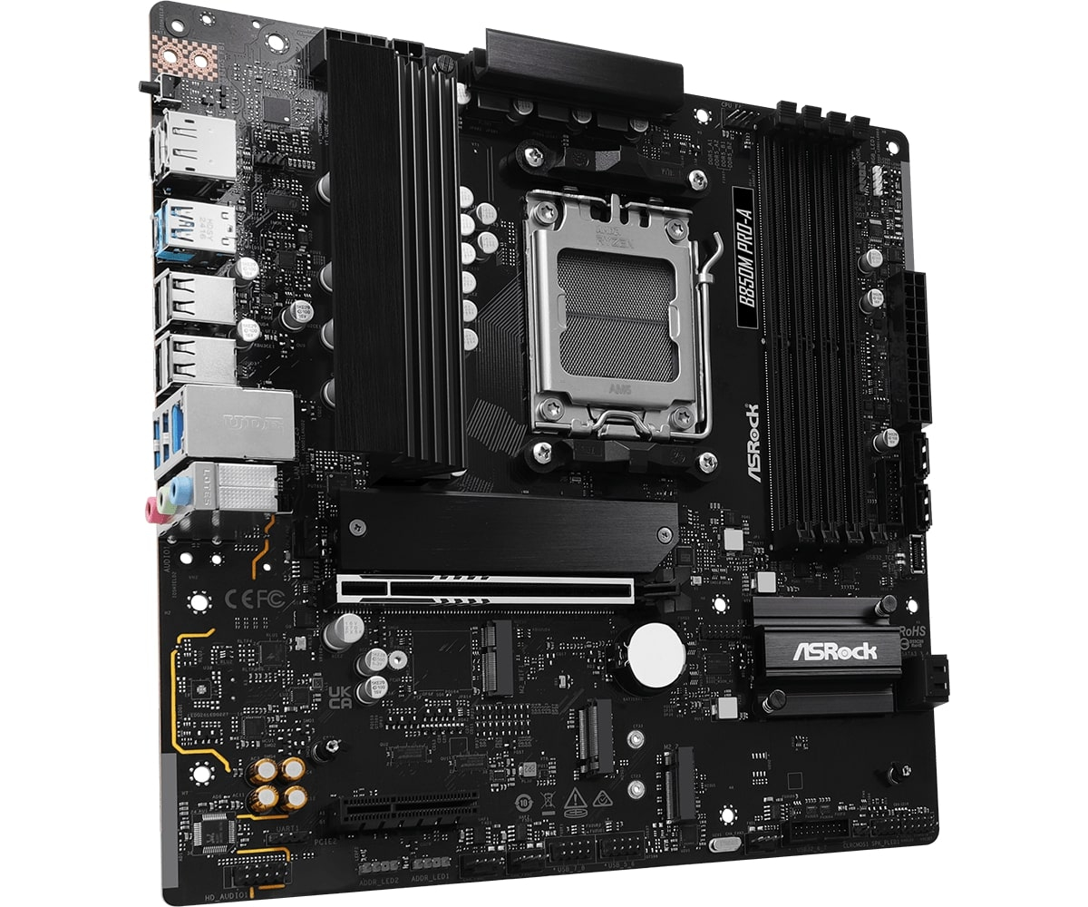 Asrock B850M Pro-A AM5 DDR5 8000MHz+(OC) mATX Gaming (Oyuncu) Anakart