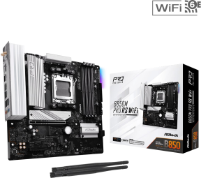 Asrock B850M Pro RS WiFi AM5 DDR5 8000MHz+(OC) mATX Gaming (Oyuncu) Anakart