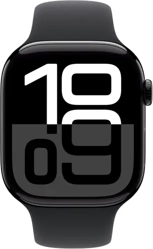 Apple Watch Series 10 GPS 42mm Siyah Alüminyum Kasa ve Siyah Spor Kordon Akıllı Saat M/L - MWWF3TU/A