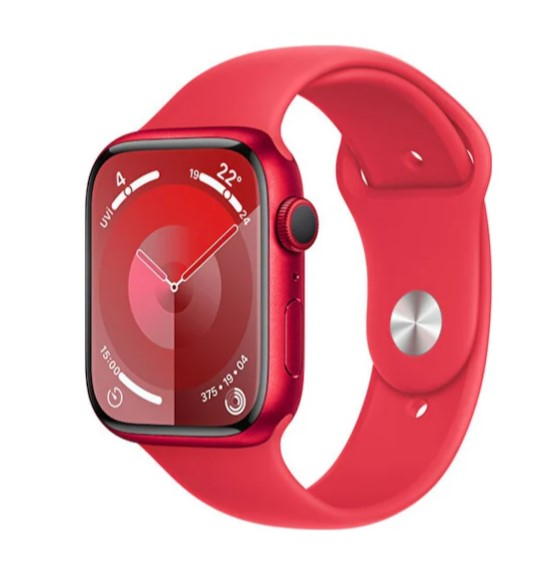 Apple Watch Series 9 GPS 45 mm Alüminyum Kasa ve Kırmızı Spor Kordon Akıllı Saat- M/L - MRXK3TU/A