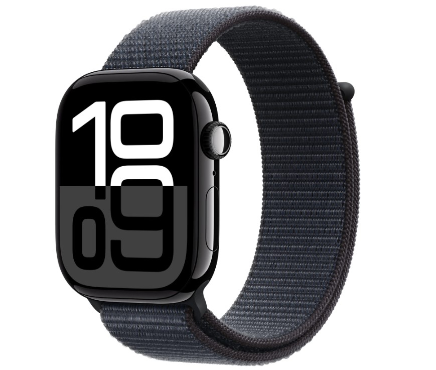 Apple Watch Series 10 GPS 42 mm Siyah Alüminyum Kasa Spor Kordon Akıllı Saat-MWWG3TU