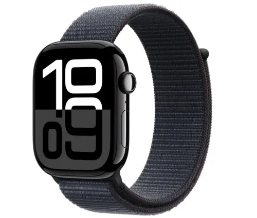 Apple Watch Series 10 GPS 42 mm  Siyah Alüminyum Kasa Spor Kordon Akıllı Saat-MWWG3TU