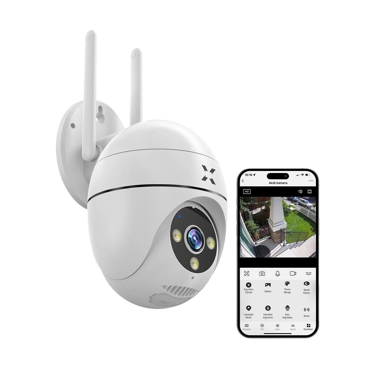 Xenon Smart X7266 Full HD 3 MP Gece Görüşlü Wi-Fi Güvenlik Kamerası