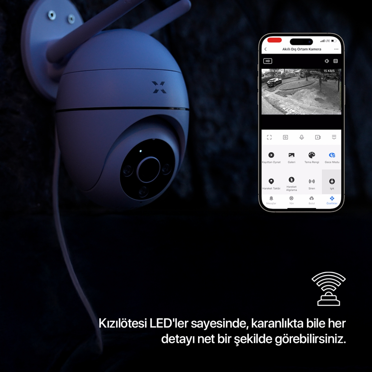 Xenon Smart X7266 Full HD 3 MP Gece Görüşlü Wi-Fi Güvenlik Kamerası