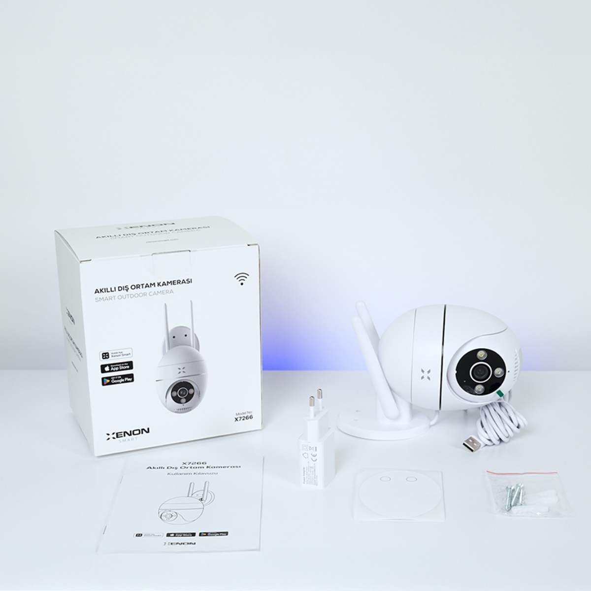 Xenon Smart X7266 Full HD 3 MP Gece Görüşlü Wi-Fi Güvenlik Kamerası