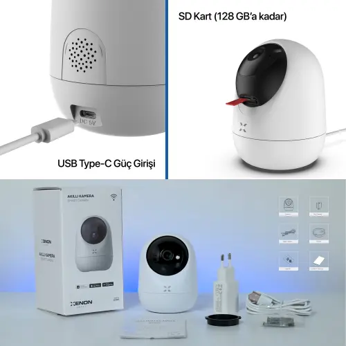 Xenon Smart X7207 Full HD Gece Görüşlü Wi-Fi Güvenlik Kamerası