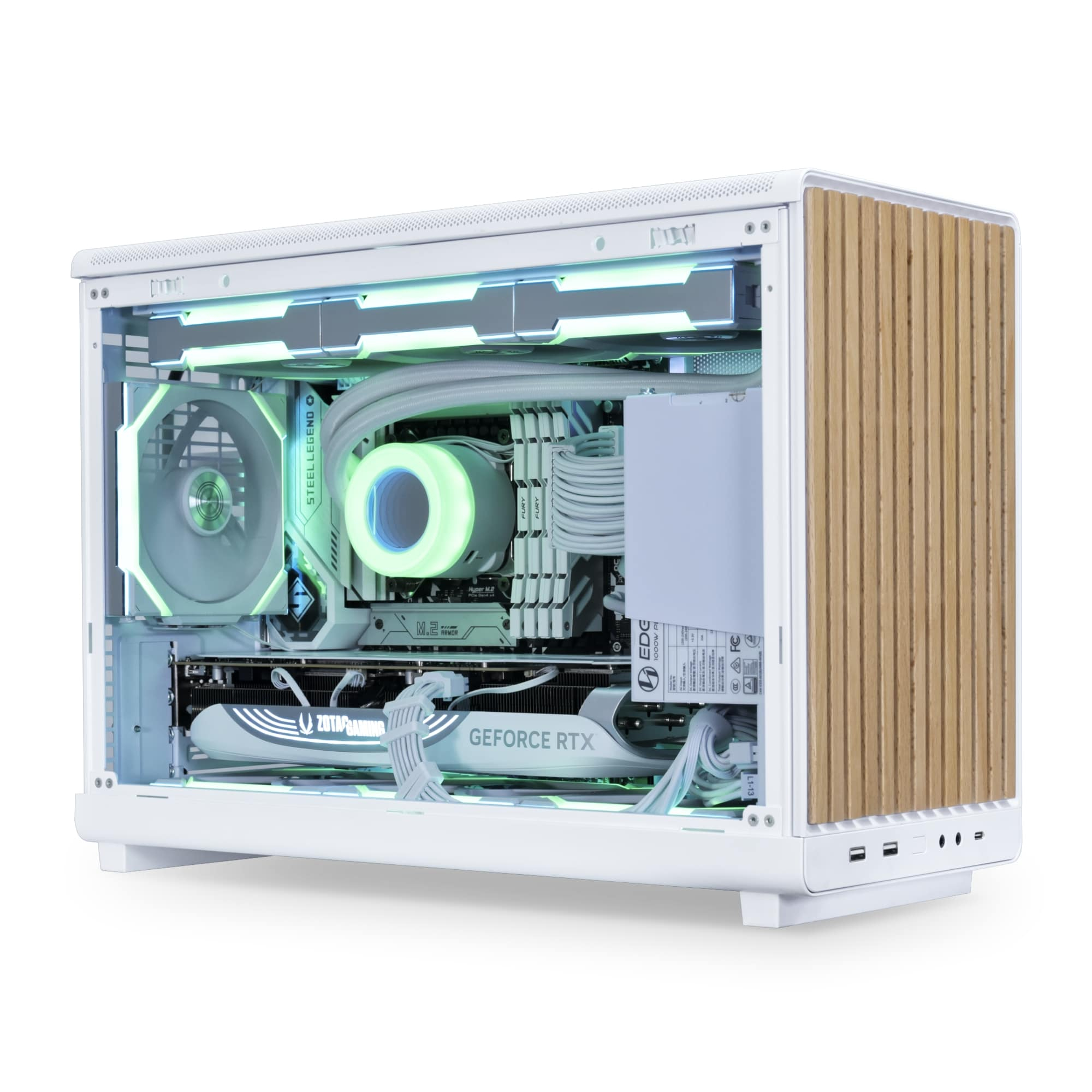 Lian Li Dan Case A3 Beyaz Ahşap Cam M-ATX Mini-Tower Kasa (G99.A3W-WDG.00)