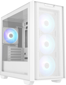 ASUS A21 Plus ARGB Temperli Cam USB 3.2 mATX Mesh Beyaz Mid Tower Gaming Kasa