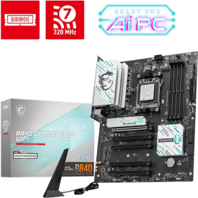 MSI B840 GAMING PLUS WIFI AM5 DDR5 8000(OC)Mhz ATX Gaming (Oyuncu) Anakart