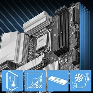 Msı PRO B860M-A WIFI  Intel B860 Soket 1851 DDR5 8800+(OC)MHz mATX Gaming (Oyuncu) Anakart