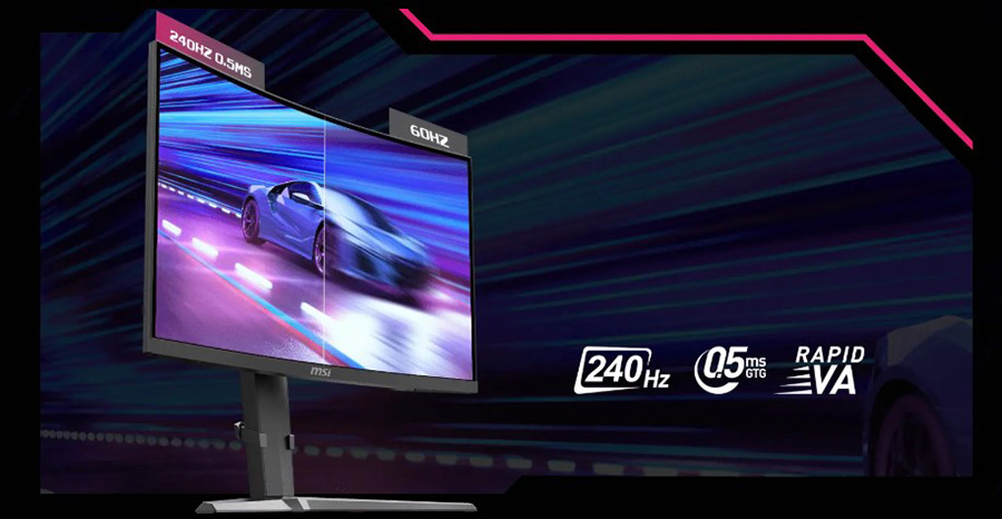 MSI MPG 275CQRXF 27″ 240Hz 0.5ms 2K WQHD FreeSync Premium Rapid VA Curved Gaming (Oyuncu) Monitör