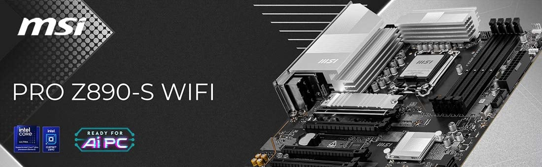 MSI PRO Z890-S WIFI DDR5 Z890 Soket 1851 8600MHZ(OC) WIFI7 ATX Gaming Anakart