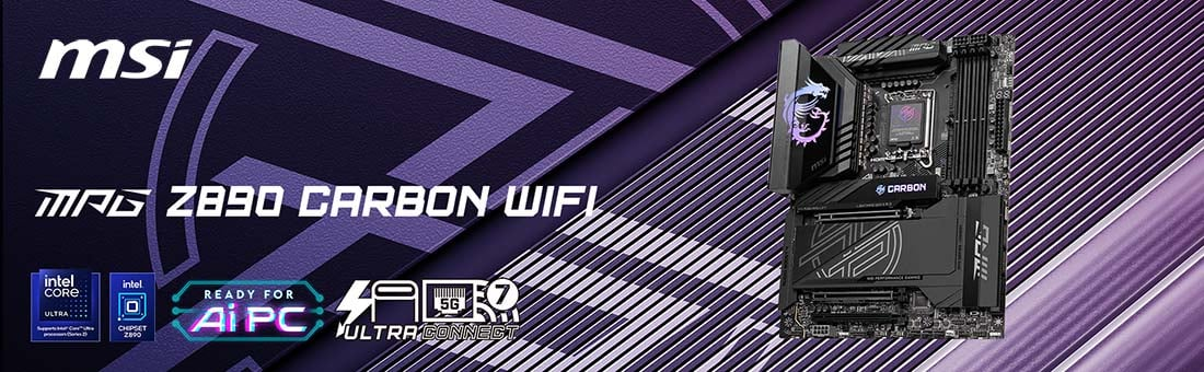 MSI MPG Z890 Carbon WIFI Soket 1851 DDR5 9200MHZ WIFI 7 ATX Gaming Anakart