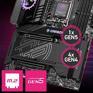 MSI MPG Z890 Carbon WIFI Soket 1851 DDR5 9200MHZ WIFI 7 ATX Gaming Anakart