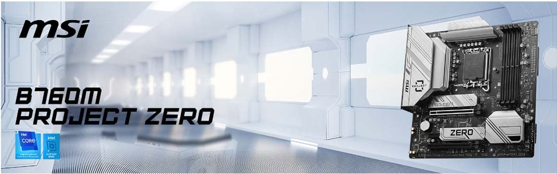 MSI B760M Project Zero Intel LGA1700 DDR5 MATx  Anakart