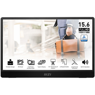 MSI Pro MP161 E2 15.6″ 4ms 60Hz IPS FHD Taşınabilir Monitör