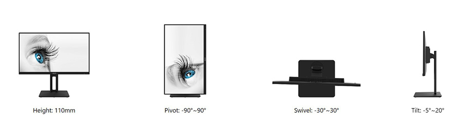 MSI 23.8″ PRO MP242AP 1920x1080 (FHD) Adaptive-Sync Pivot Monitör