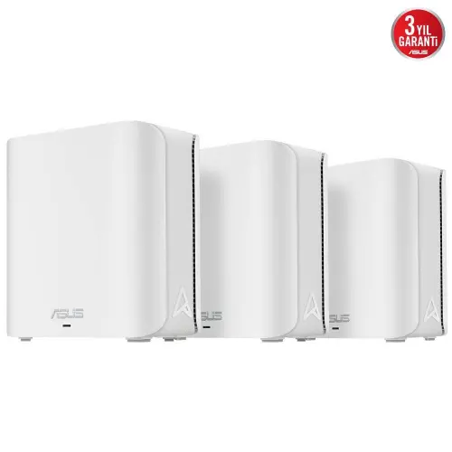 ASUS ZenWiFi BD4 Çift Bantlı Wi-Fi 7 Mesh Sistemi (Beyaz, Üçlü Paket) Router