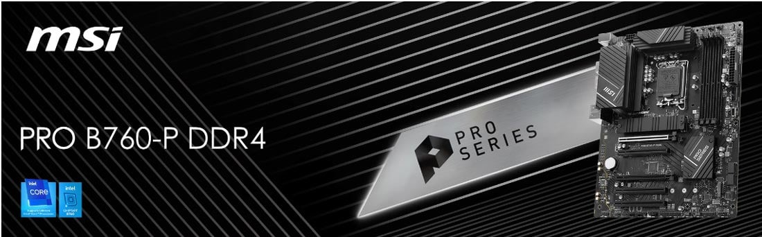 MSI PRO B760-P DDR4 II Intel B760 Soket 1700 DDR4 5333(OC) ATX Gaming (Oyuncu) Anakart