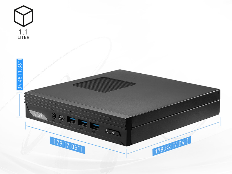 MSI Pro DP10 13M-002EU Intel Core i5-1340P 8GB 512GB SSD Win11 Pro Siyah Mini PC
