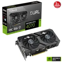 ASUS Dual GeForce RTX 4070 OC DUAL-RTX4070-O12G-EVO GDDR6X 192Bit DX12 DLSS 3 Gaming (Oyuncu) Ekran Kartı