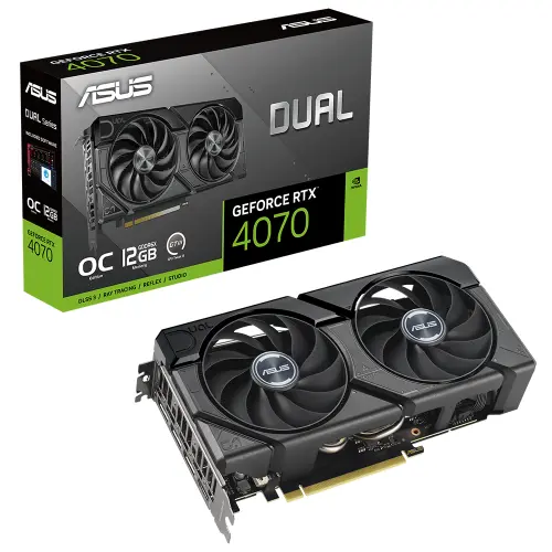 ASUS Dual GeForce RTX 4070 OC DUAL-RTX4070-O12G-EVO GDDR6X 192Bit DX12 DLSS 3 Gaming (Oyuncu) Ekran Kartı