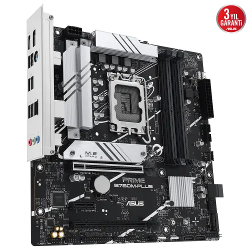 ASUS PRIME B760M-PLUS B760 Soket 1700 DDR5 7200(OC)Mhz mATX Gaming (Oyuncu) Anakart
