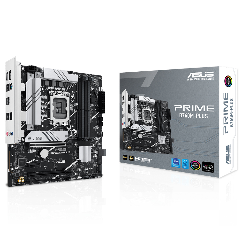 ASUS PRIME B760M-PLUS B760 Soket 1700 DDR5 7200(OC)Mhz mATX Gaming (Oyuncu) Anakart