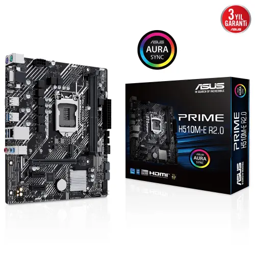ASUS Prime H510M-E R2.0 Intel H470 Soket 1200 DDR4 3200 mATX Gaming (Oyuncu) Anakart