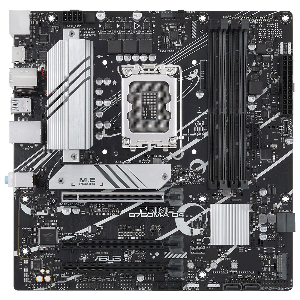 ASUS PRIME B760M-A D4/CSM Intel LGA1700 DDR4 5333(OC)MHz mATX Gaming (Oyuncu) Anakart