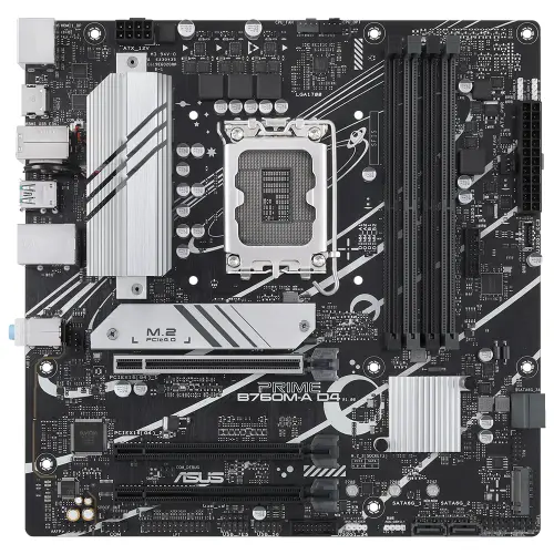 ASUS PRIME B760M-A D4/CSM Intel LGA1700 DDR4 5333(OC)MHz mATX Gaming (Oyuncu) Anakart 