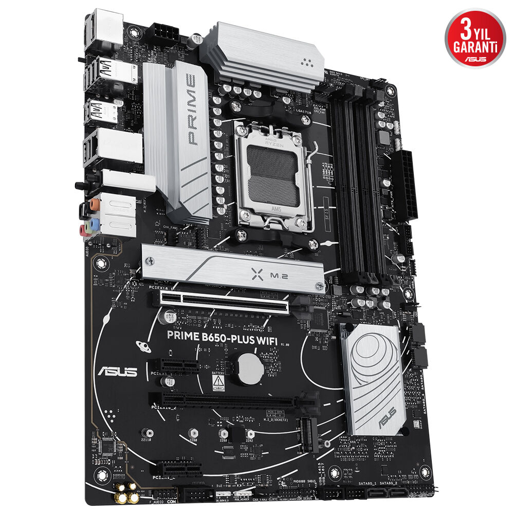 ASUS Prime B650-Plus Gaming WIFI AMD B650 Soket AM5 DDR5 7600(OC)MHz ATX Gaming (Oyuncu) Anakart